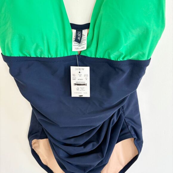 NWT J Crew Color Block One Piece Swim Suit - Picture 6 of 6